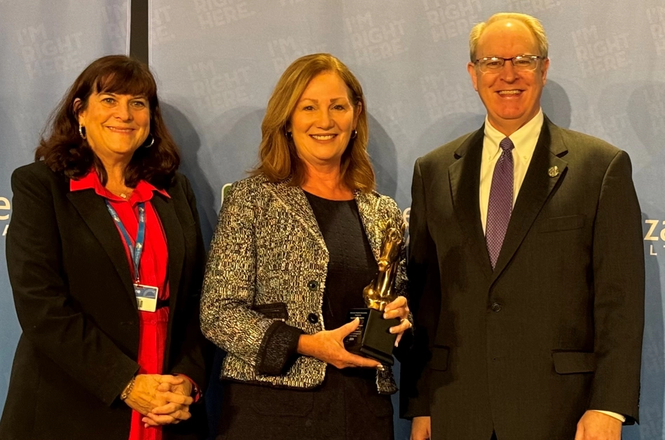 St. Elizabeth Healthcare Vice President of Planning Government Relations Rosanne Nields, Representative Kimberly Poore Moser, and KHA Senior Vice President of Policy and Government Relations James C. Musser, Esq.