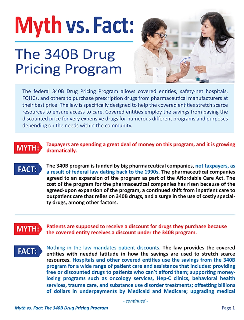 Myth vs. Fact: The 340B Drug Pricing Program