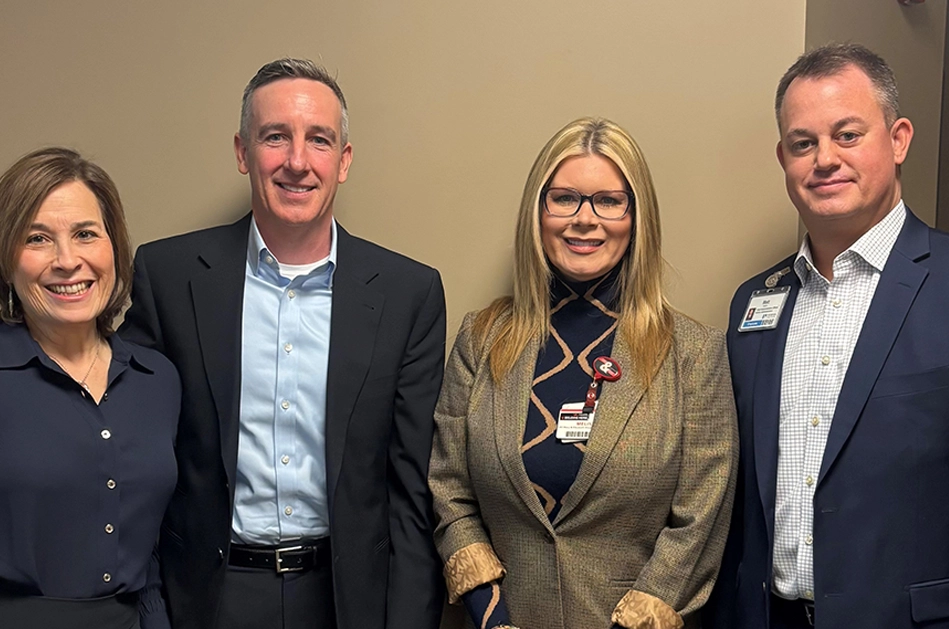 Devin Lemoine, SuccessLabs; Gerard Colman, Baptist Health; Melisa Adkins, UofL Health - Mary & Elizabeth, Peace, and South Hospitals; and Matthew Ayers, Norton Hospital.