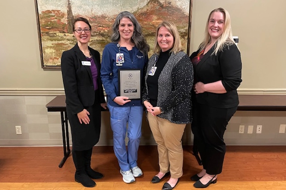 KHA Quality Team presents the Patient Safety Hero Award to Millicent Caffey, Clinical Outcomes Specialist with the Medical Center of Bowling Green